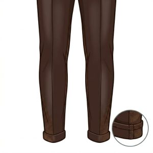 Ourlet pantalon cuir/daim         