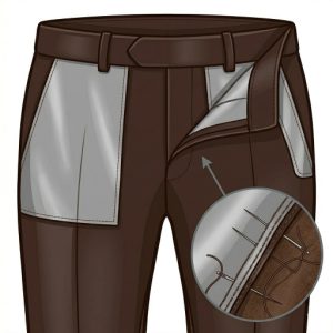 Changement de doublure partielle pantalon