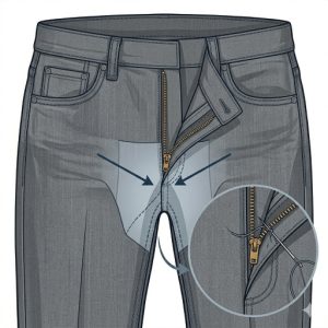 Changement de fermeture éclair (pantalon)
