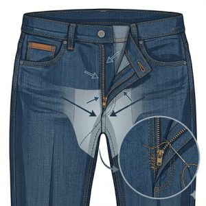 Changement de fermeture éclair (jeans)