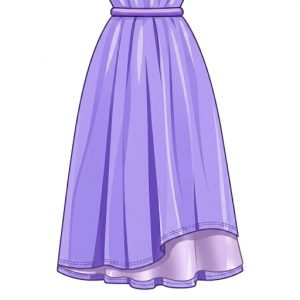 Bas de robe ample et longue  avec doublure